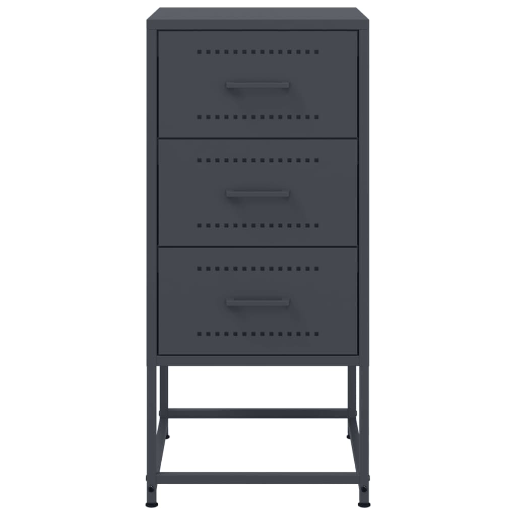vidaXL Noptiere, 2 buc., antracit, 36x39x78 cm, oțel vidaXL Noptiere, 2 buc., antracit, 36x39x78 cm, oțel