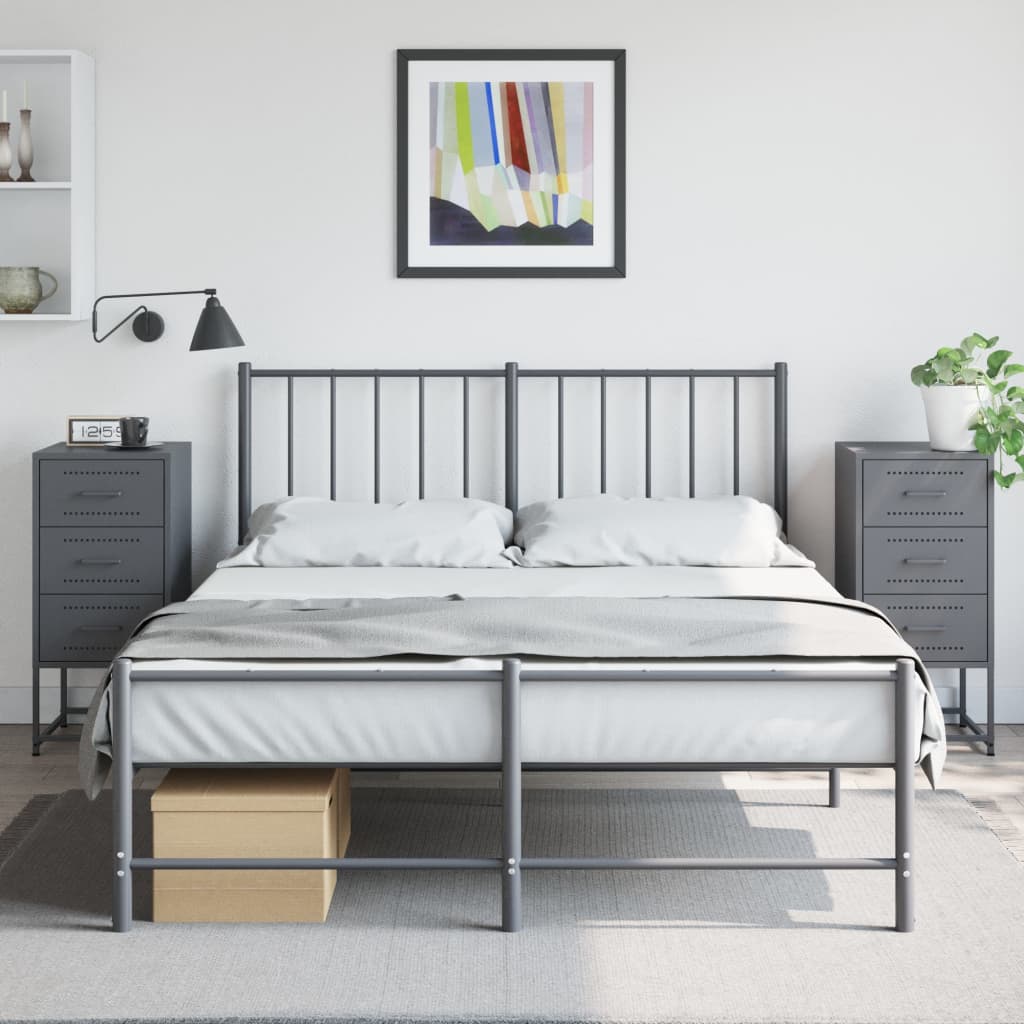 vidaXL Noptiere, 2 buc., antracit, 36x39x78 cm, oțel vidaXL Noptiere, 2 buc., antracit, 36x39x78 cm, oțel