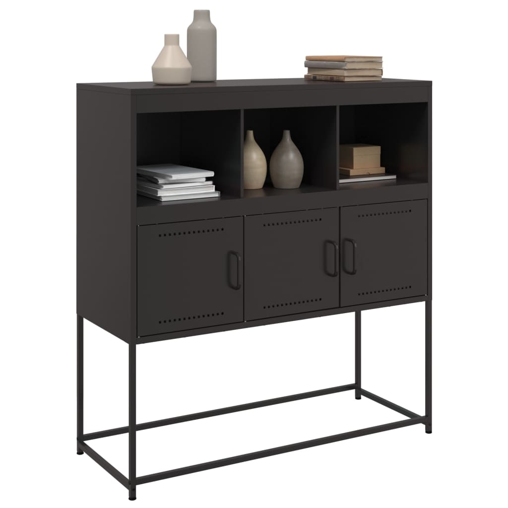 vidaXL Dulap, negru, 100,5x39x107 cm, oțel