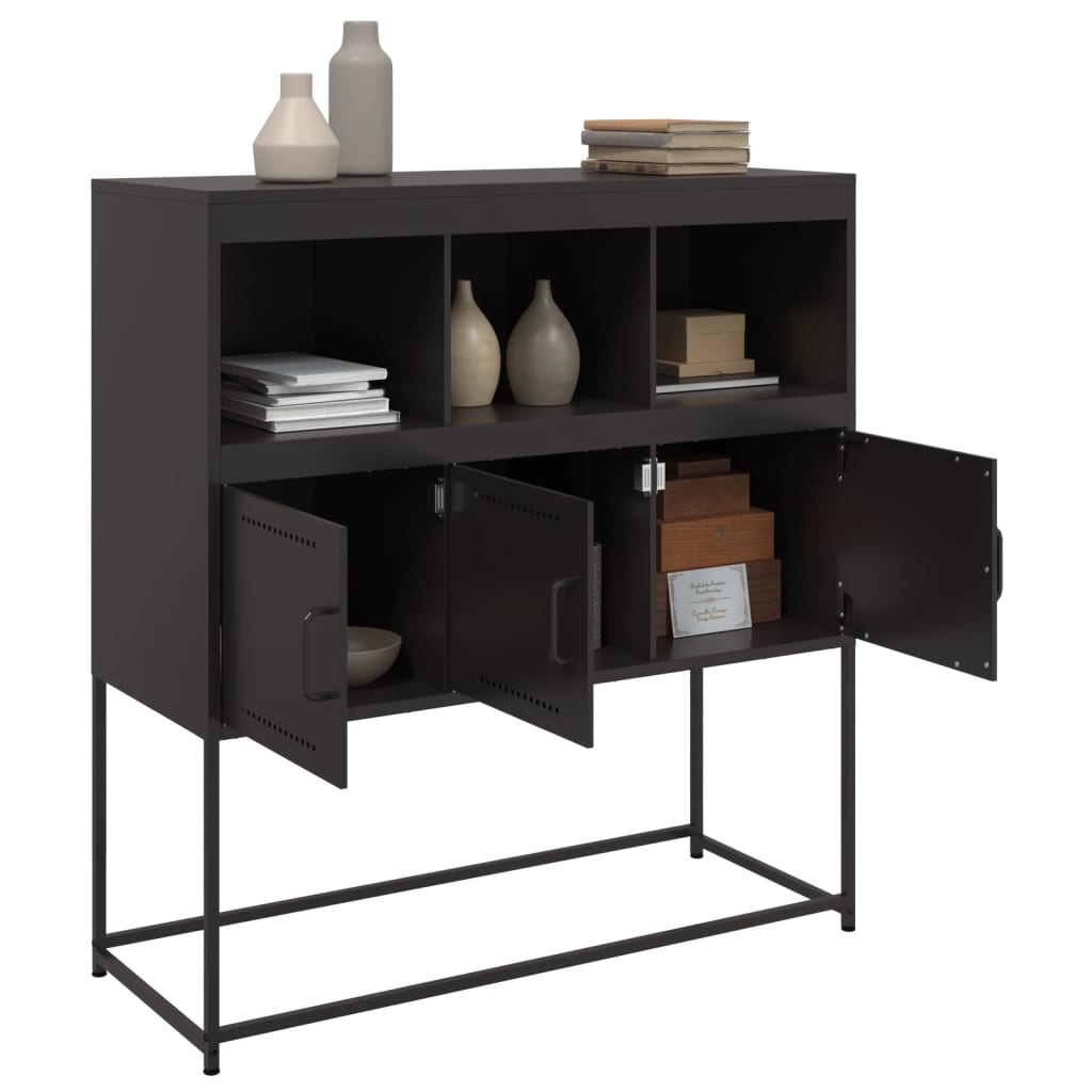vidaXL Dulap, negru, 100,5x39x107 cm, oțel