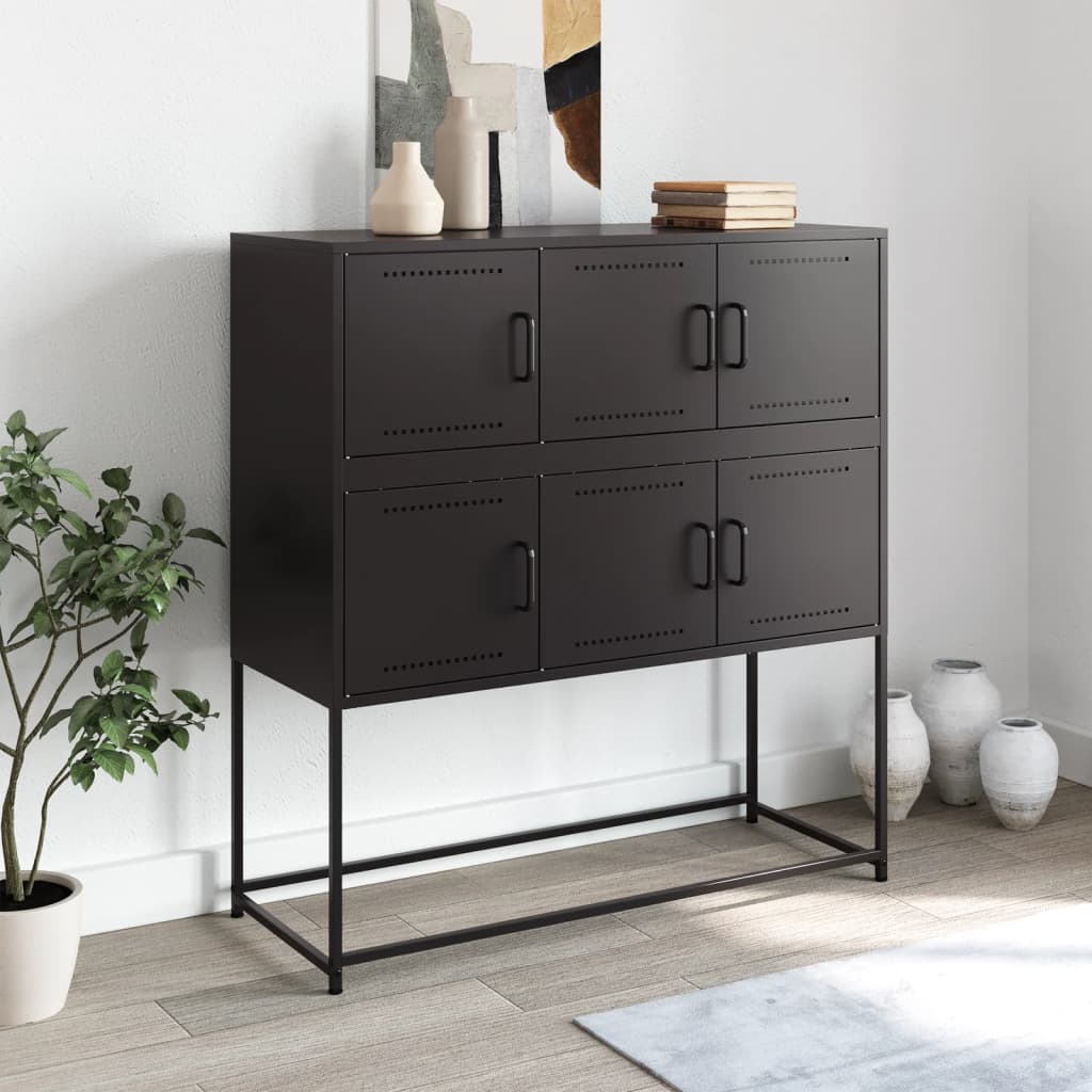 vidaXL Dulap, negru, 100,5x39x107 cm, oțel