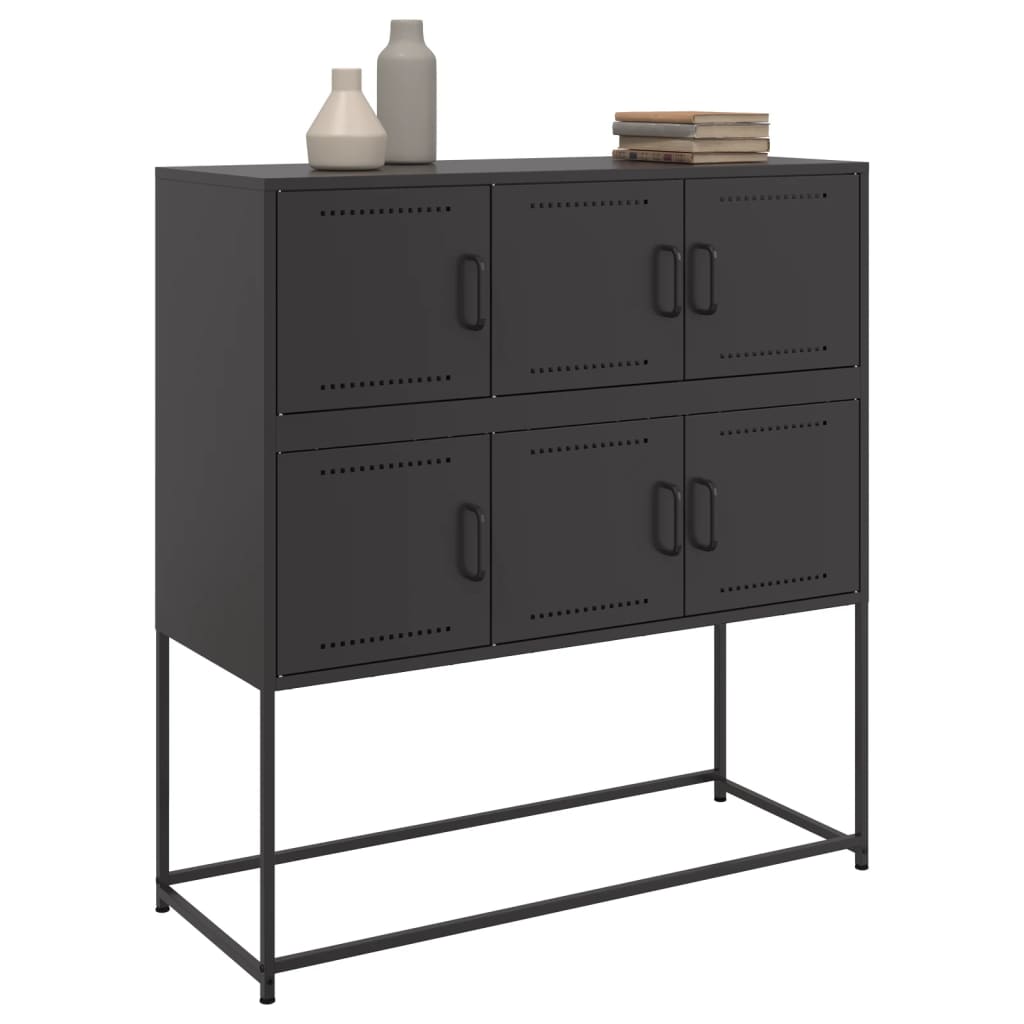 vidaXL Dulap, negru, 100,5x39x107 cm, oțel