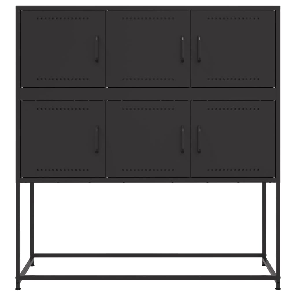 vidaXL Dulap, negru, 100,5x39x107 cm, oțel
