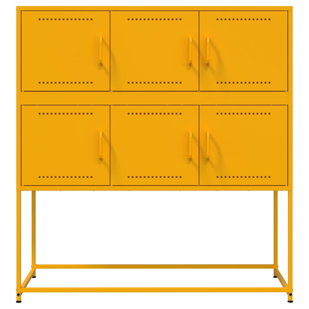 vidaXL Dulap, galben muștar, 100,5x39x107 cm, oțel