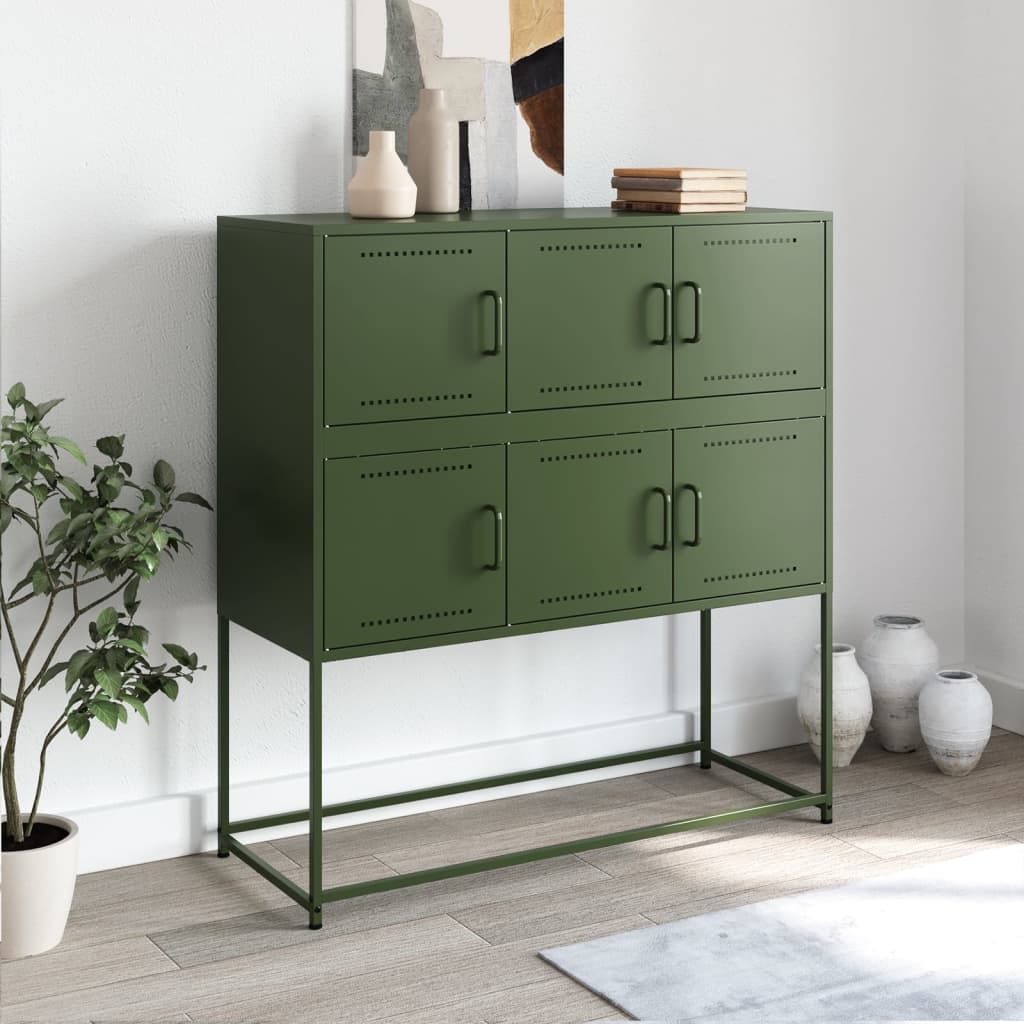 vidaXL Dulap, verde măsliniu, 100,5x39x107 cm, oțel