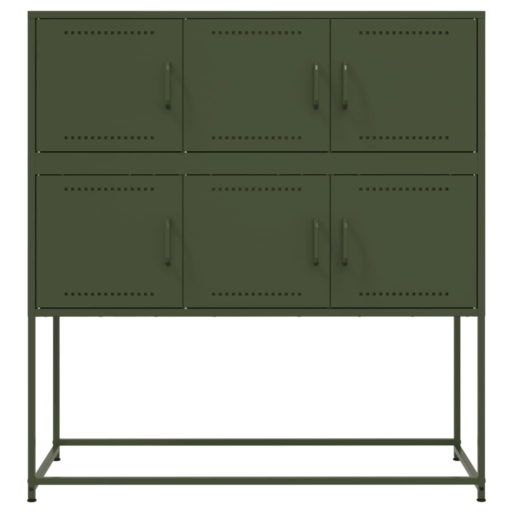 vidaXL Dulap, verde măsliniu, 100,5x39x107 cm, oțel
