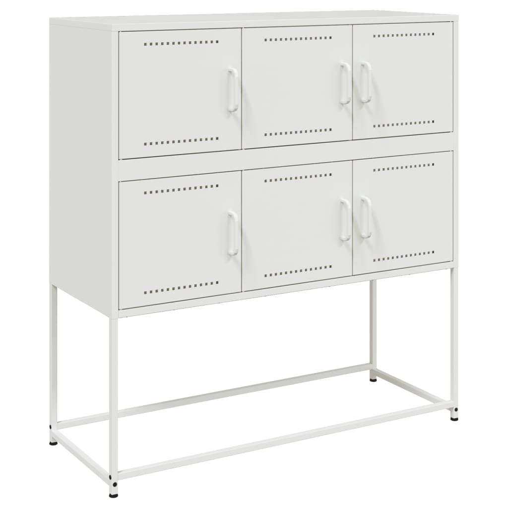 vidaXL Dulap, alb, 100,5x39x107 cm, oțel