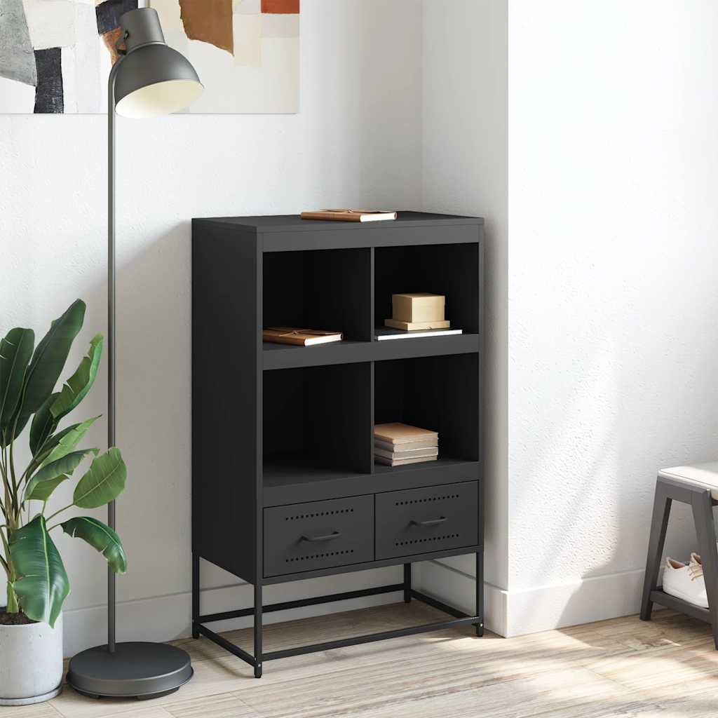 vidaXL Dulap înalt, negru, 68x39x111,5 cm, oțel