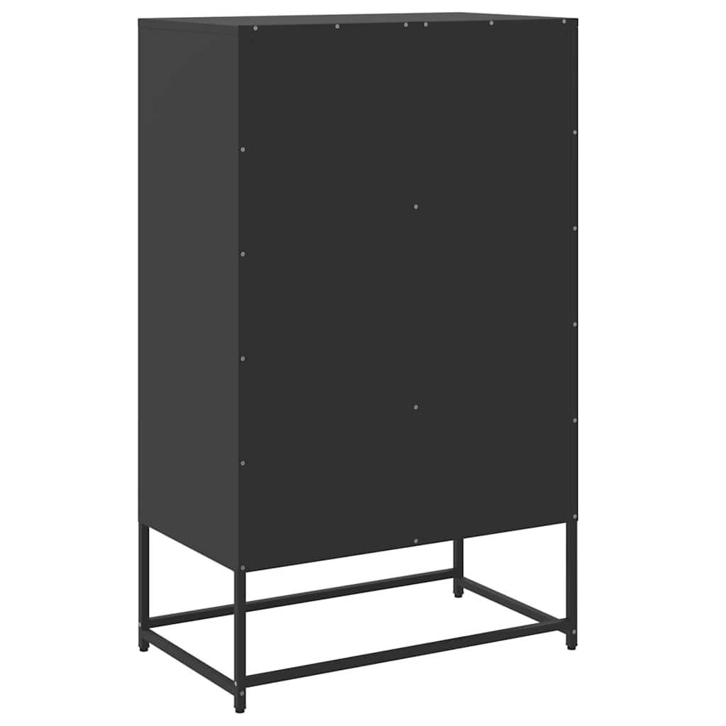 vidaXL Dulap înalt, negru, 68x39x111,5 cm, oțel