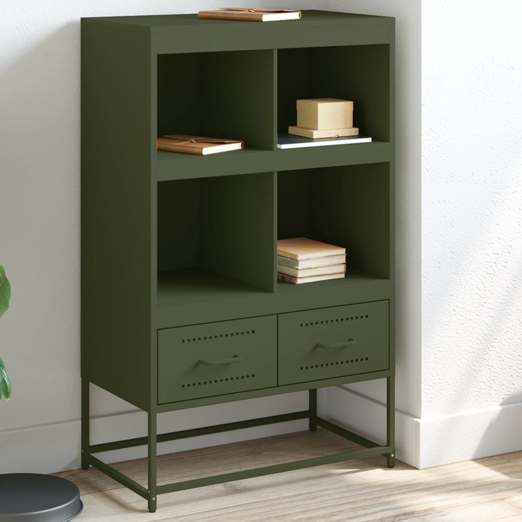vidaXL Dulap înalt, verde măsliniu, 68x39x111,5 cm, oțel vidaXL Dulap înalt, verde măsliniu, 68x39x111,5 cm, oțel