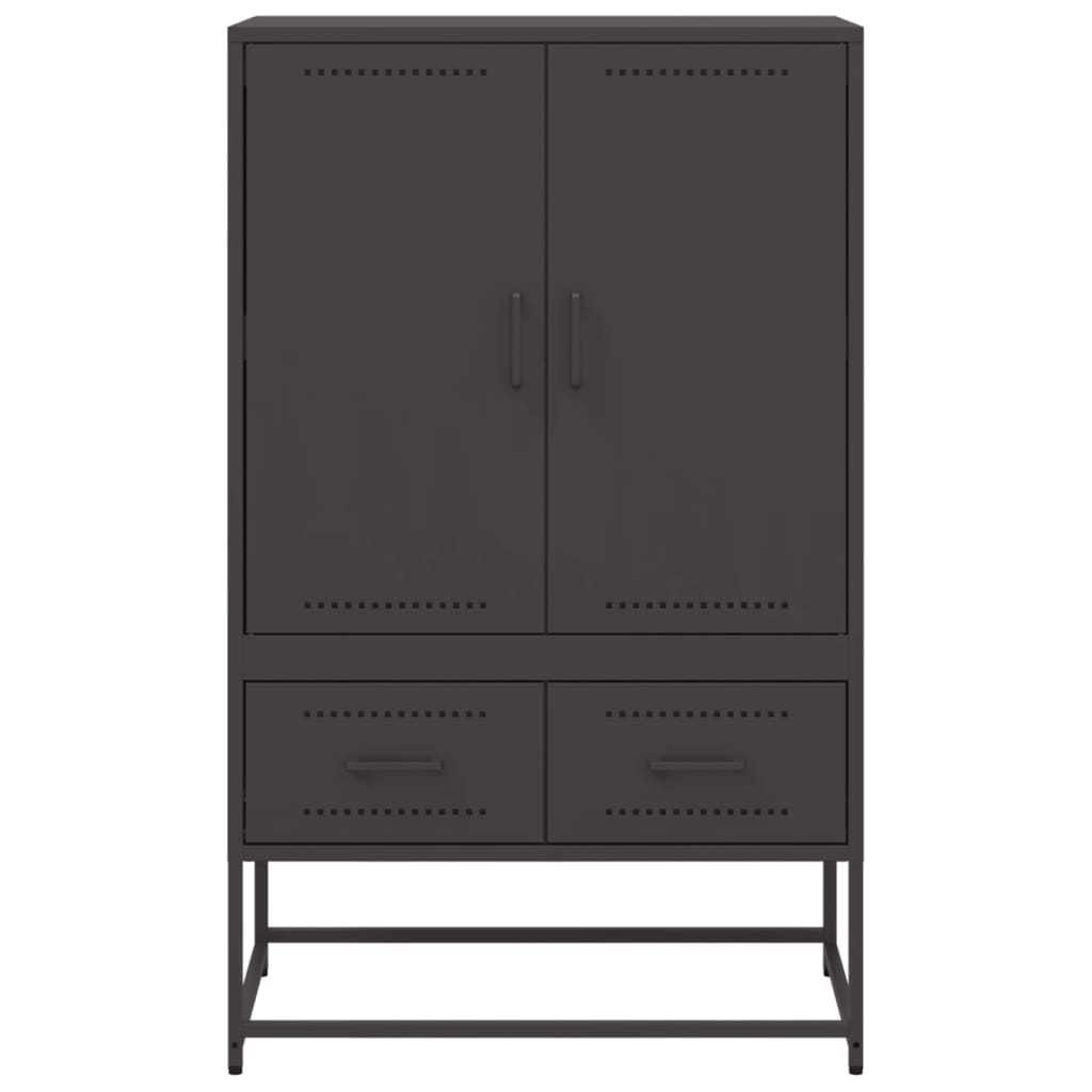 vidaXL Dulap înalt, negru, 68x39x111,5 cm, oțel