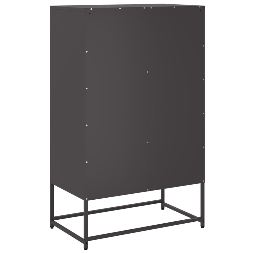 vidaXL Dulap înalt, negru, 68x39x111,5 cm, oțel