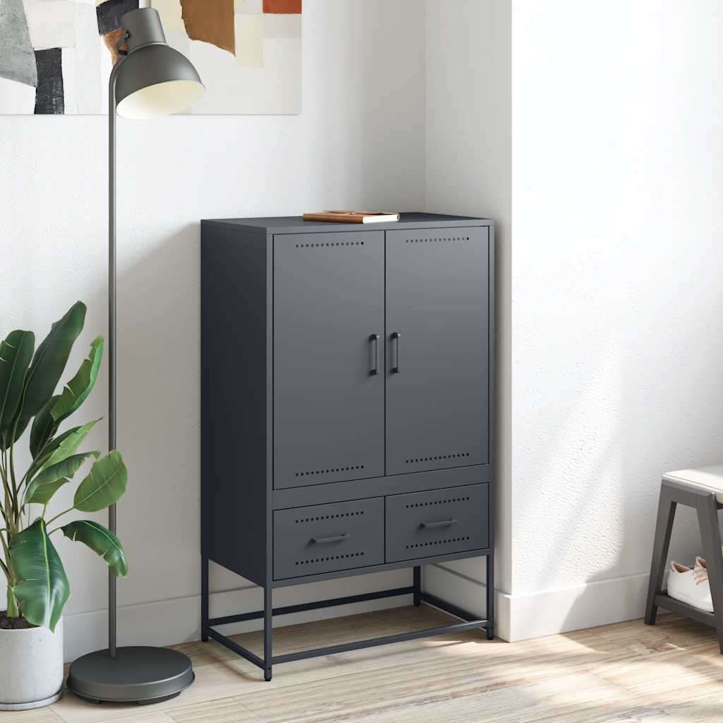 vidaXL Dulap înalt, antracit, 68x39x111,5 cm, oțel vidaXL Dulap înalt, antracit, 68x39x111,5 cm, oțel