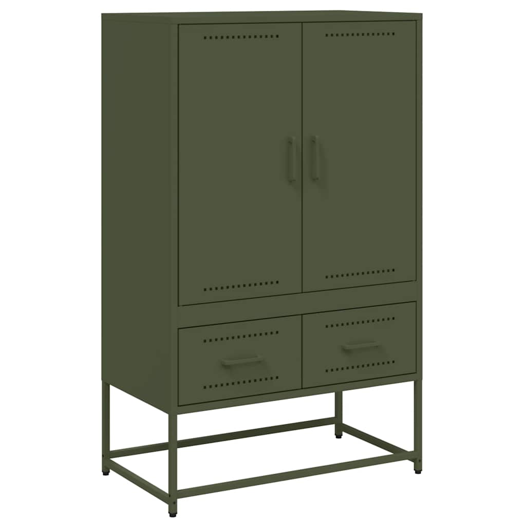 vidaXL Dulap înalt, verde măsliniu, 68x39x111,5 cm, oțel vidaXL Dulap înalt, verde măsliniu, 68x39x111,5 cm, oțel