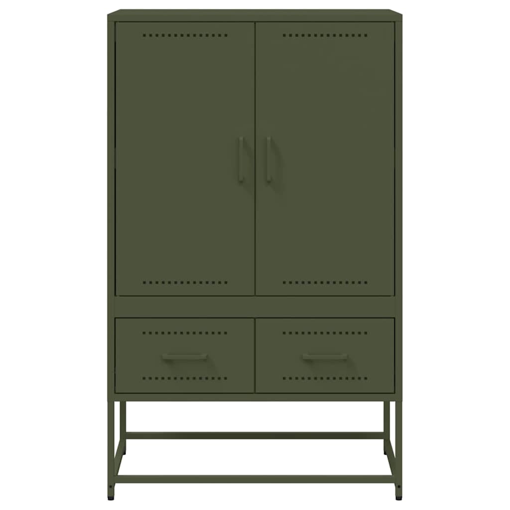 vidaXL Dulap înalt, verde măsliniu, 68x39x111,5 cm, oțel vidaXL Dulap înalt, verde măsliniu, 68x39x111,5 cm, oțel