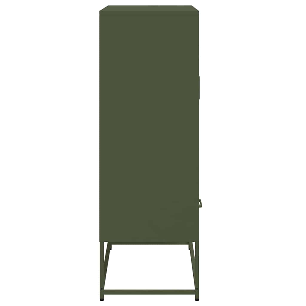 vidaXL Dulap înalt, verde măsliniu, 68x39x111,5 cm, oțel vidaXL Dulap înalt, verde măsliniu, 68x39x111,5 cm, oțel