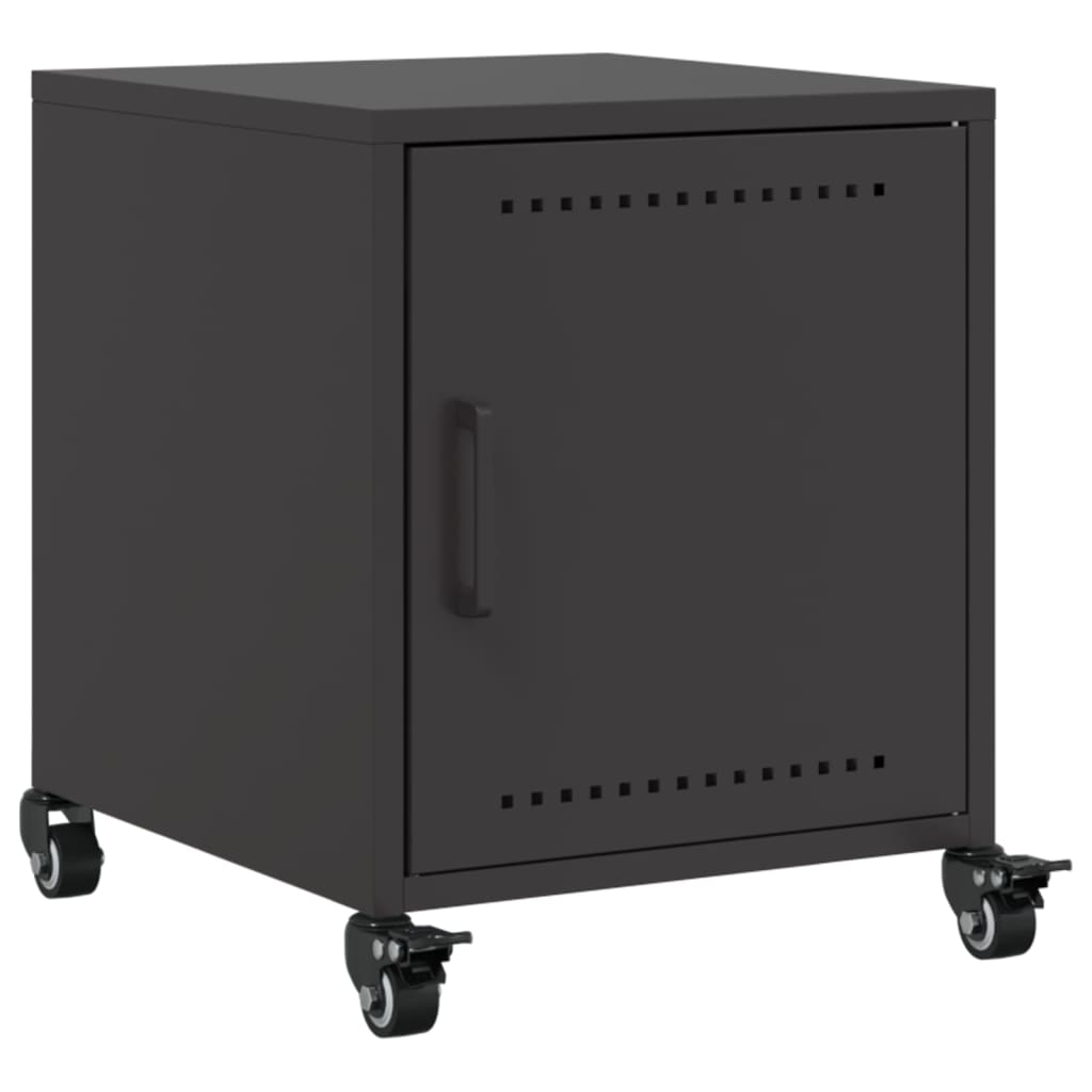 vidaXL Noptiere, 2 buc., negru, 36x39x43,5 cm, oțel vidaXL Noptiere, 2 buc., negru, 36x39x43,5 cm, oțel