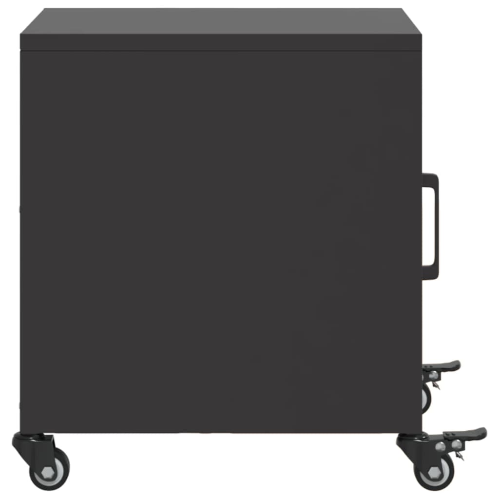 vidaXL Noptiere, 2 buc., negru, 36x39x43,5 cm, oțel vidaXL Noptiere, 2 buc., negru, 36x39x43,5 cm, oțel