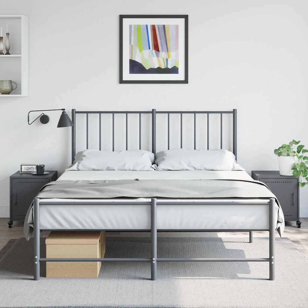 vidaXL Noptiere, 2 buc., antracit, 36x39x43,5 cm, oțel vidaXL Noptiere, 2 buc., antracit, 36x39x43,5 cm, oțel
