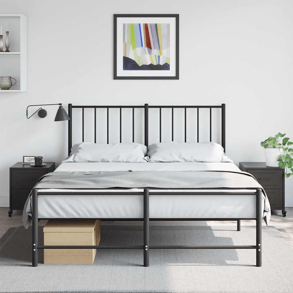 vidaXL Noptiere, 2 buc., negru, 36x39x43,5 cm, oțel vidaXL Noptiere, 2 buc., negru, 36x39x43,5 cm, oțel