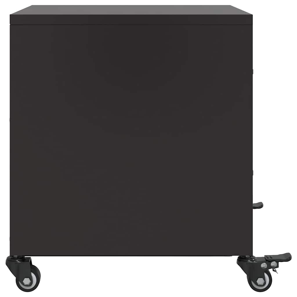 vidaXL Noptiere, 2 buc., negru, 36x39x43,5 cm, oțel vidaXL Noptiere, 2 buc., negru, 36x39x43,5 cm, oțel