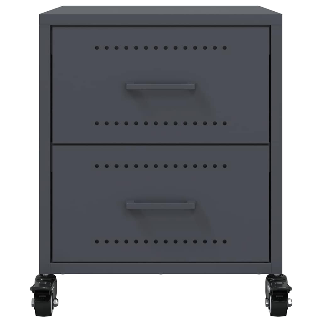 vidaXL Noptiere, 2 buc., antracit, 36x39x43,5 cm, oțel vidaXL Noptiere, 2 buc., antracit, 36x39x43,5 cm, oțel