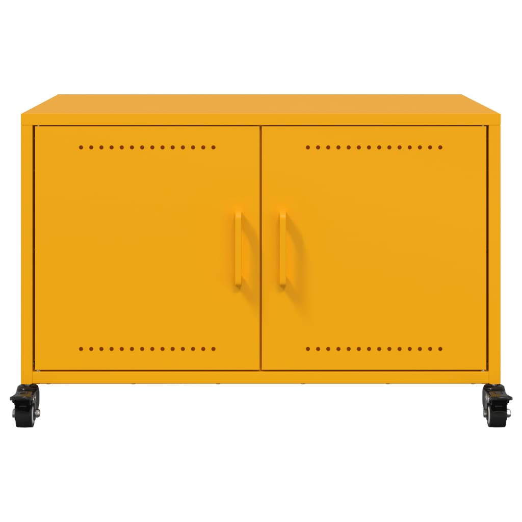 vidaXL Dulap TV, galben muștar, 68x39x43,5 cm, oțel