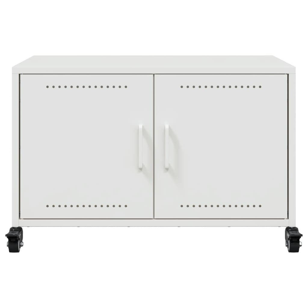 vidaXL Dulap TV, alb, 68x39x43,5 cm, oțel vidaXL Dulap TV, alb, 68x39x43,5 cm, oțel