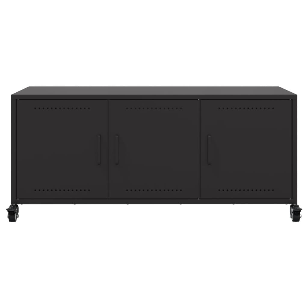 vidaXL Dulap TV, negru, 100,5x39x43,5 cm, oțel