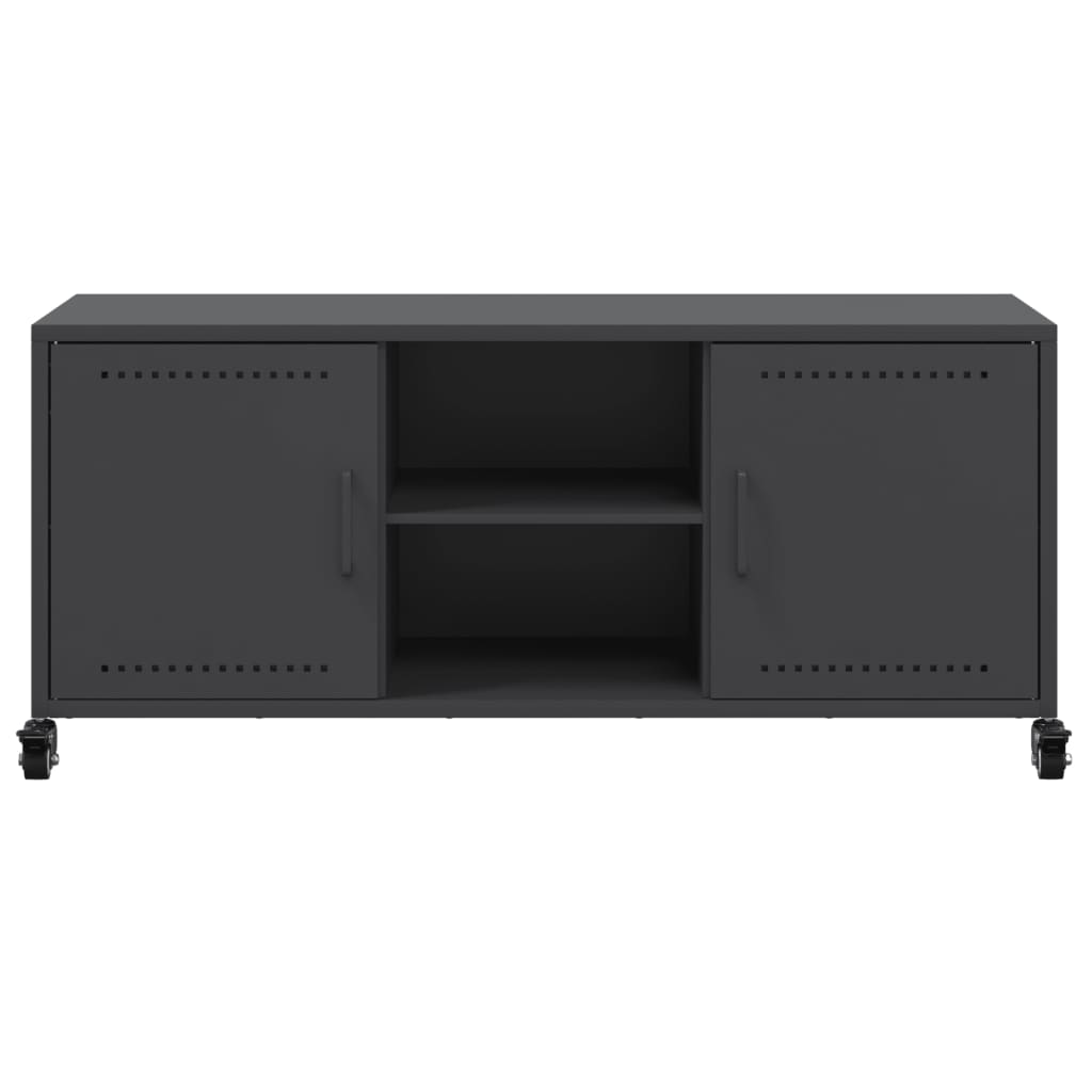 vidaXL Dulap TV, negru, 100,5x39x43,5 cm, oțel