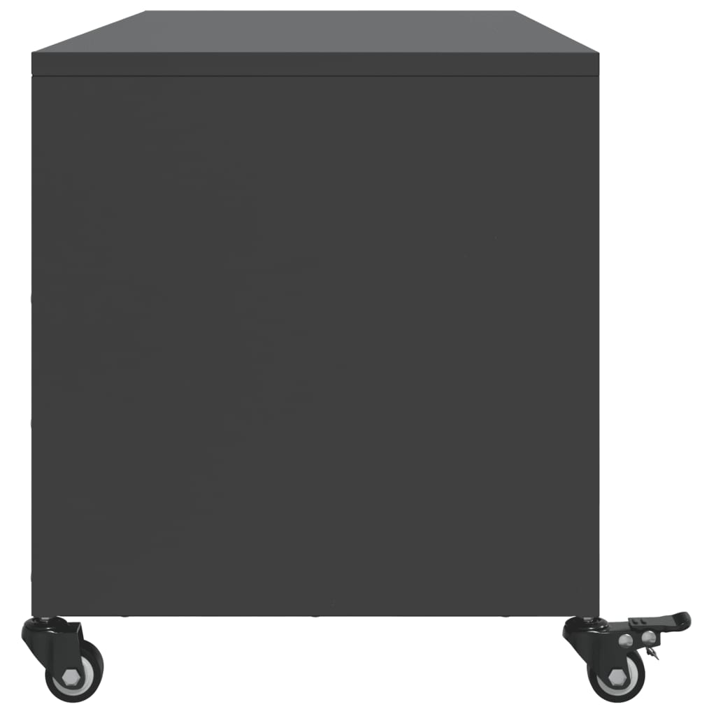 vidaXL Dulap TV, negru, 100,5x39x43,5 cm, oțel