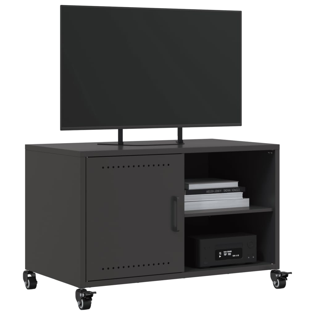 vidaXL Dulap TV, negru, 68x39x43,5 cm, oțel