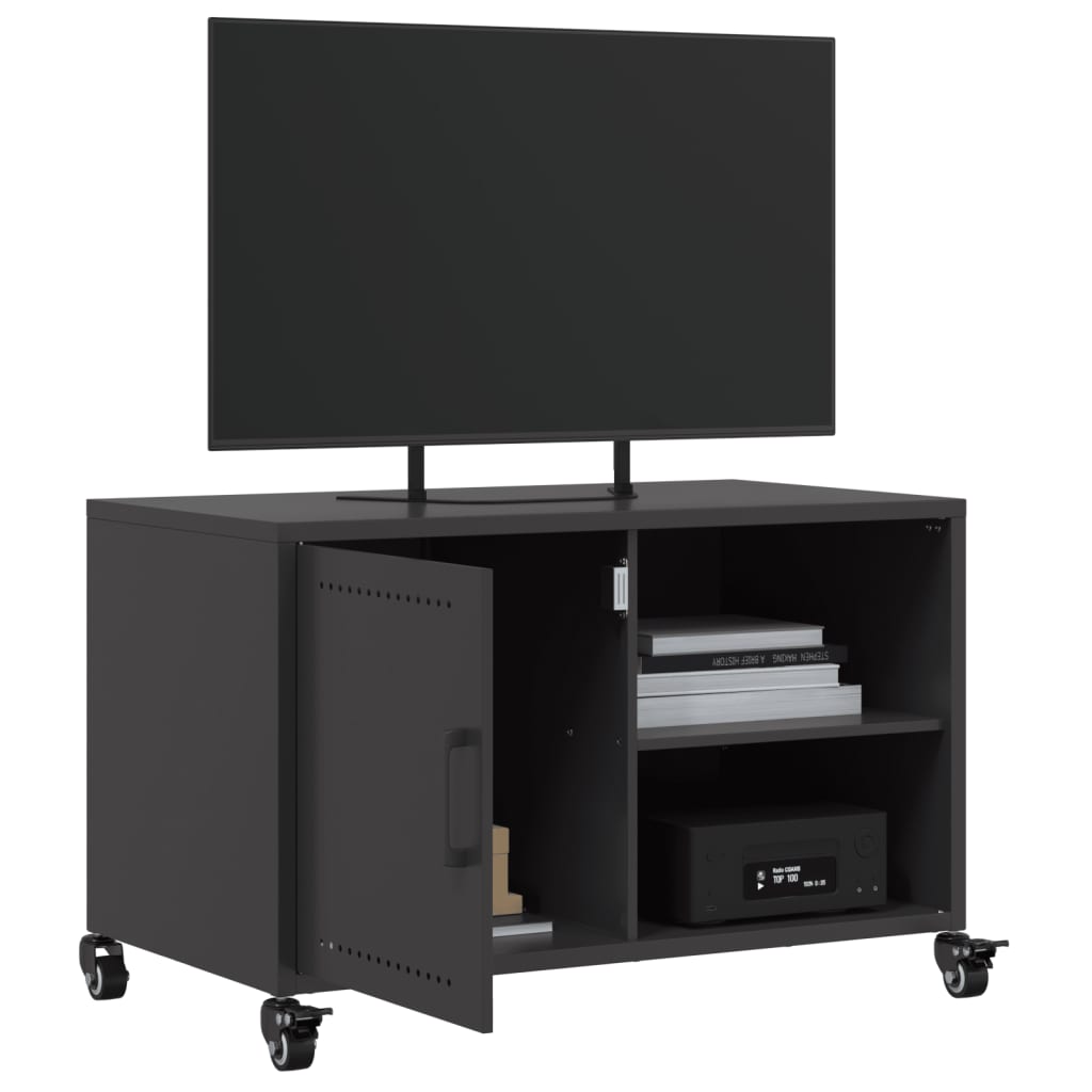 vidaXL Dulap TV, negru, 68x39x43,5 cm, oțel