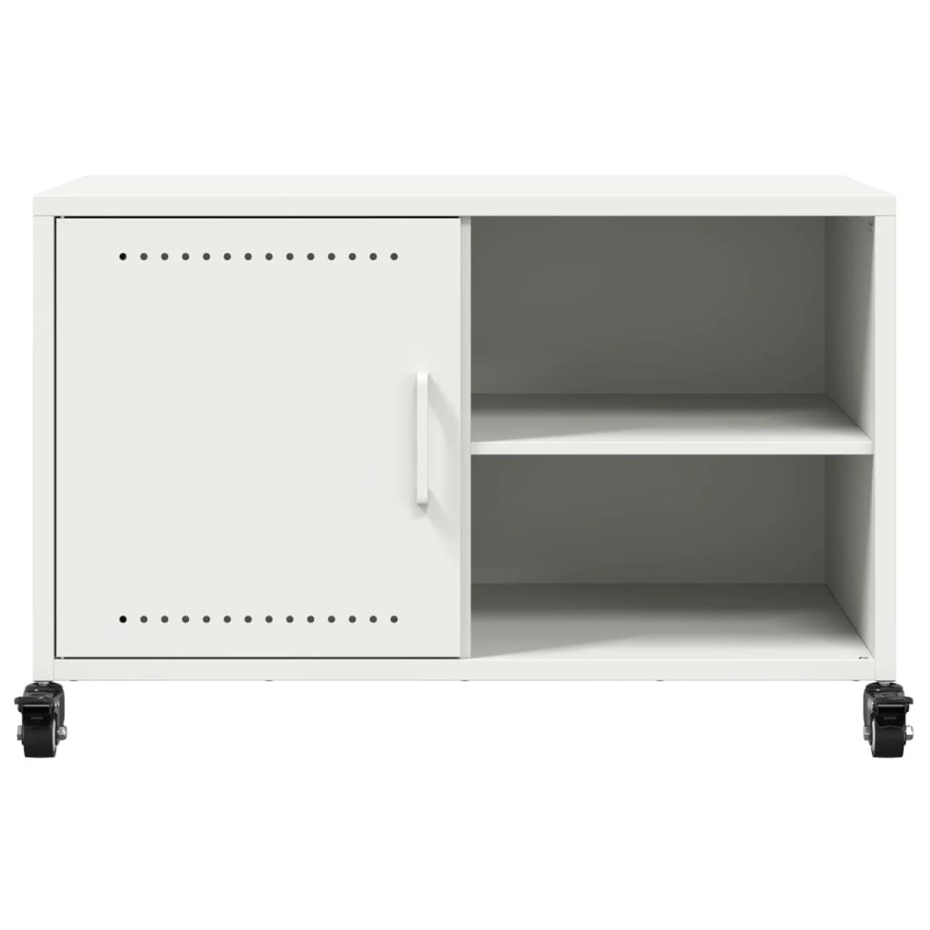 vidaXL Dulap TV, alb, 68x39x43,5 cm, oțel vidaXL Dulap TV, alb, 68x39x43,5 cm, oțel