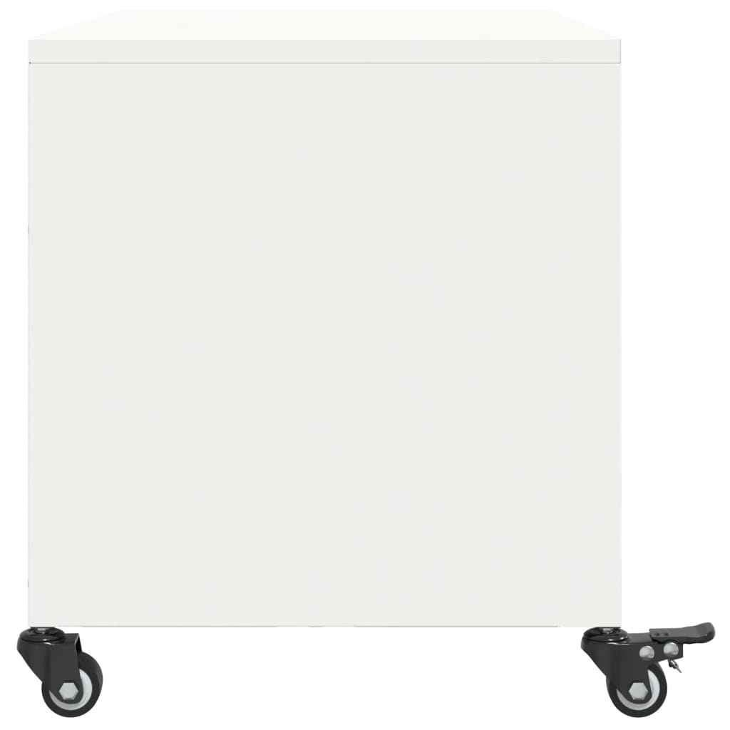 vidaXL Dulap TV, alb, 68x39x43,5 cm, oțel vidaXL Dulap TV, alb, 68x39x43,5 cm, oțel