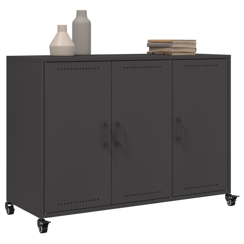 vidaXL Dulap, negru, 100,5x39x72 cm, oțel