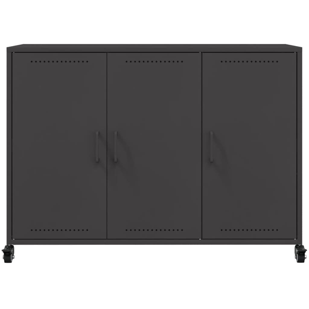 vidaXL Dulap, negru, 100,5x39x72 cm, oțel