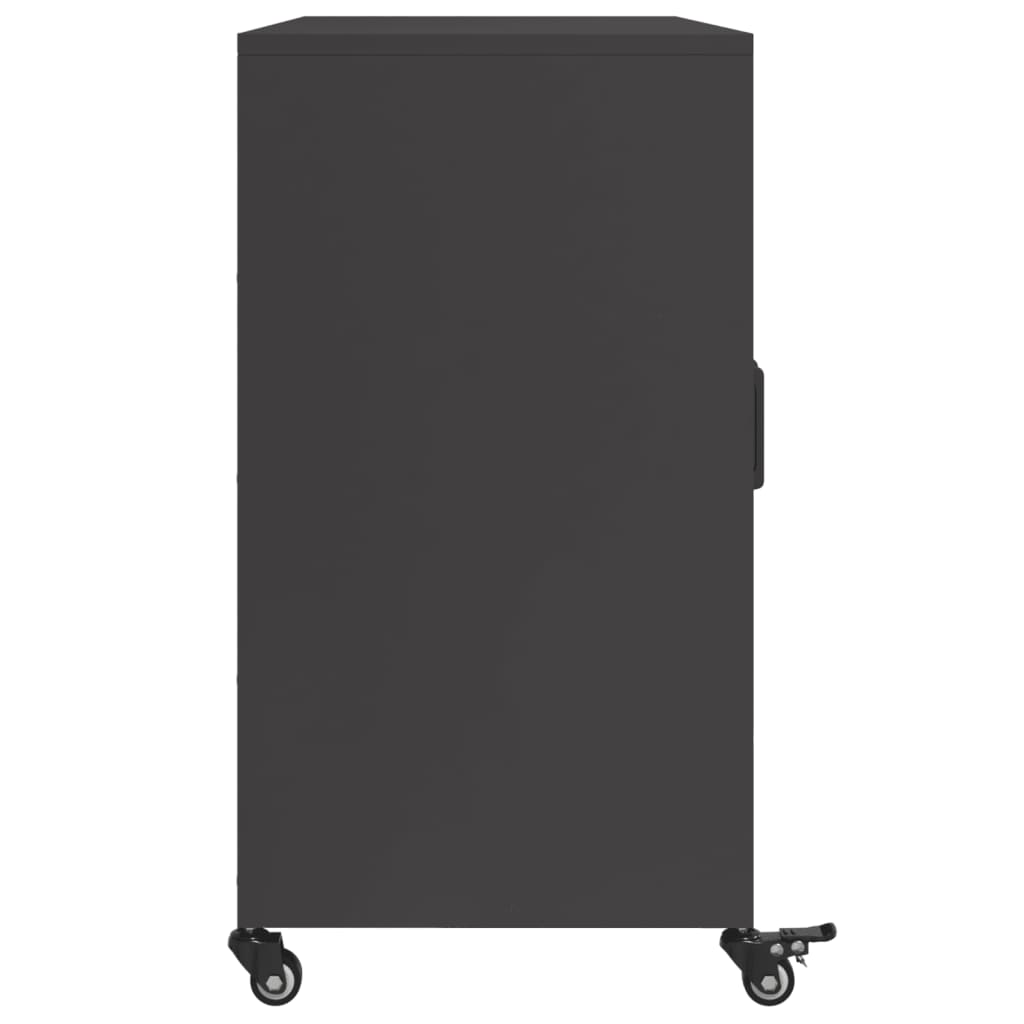 vidaXL Dulap, negru, 100,5x39x72 cm, oțel