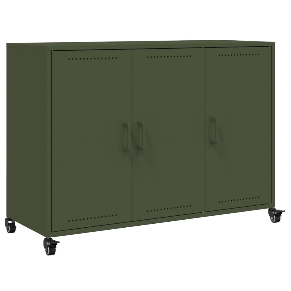 vidaXL Dulap, verde măsliniu, 100,5x39x72 cm, oțel