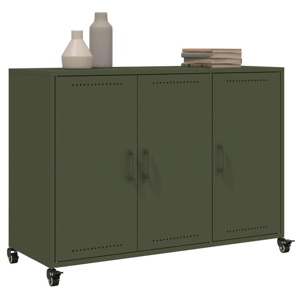 vidaXL Dulap, verde măsliniu, 100,5x39x72 cm, oțel