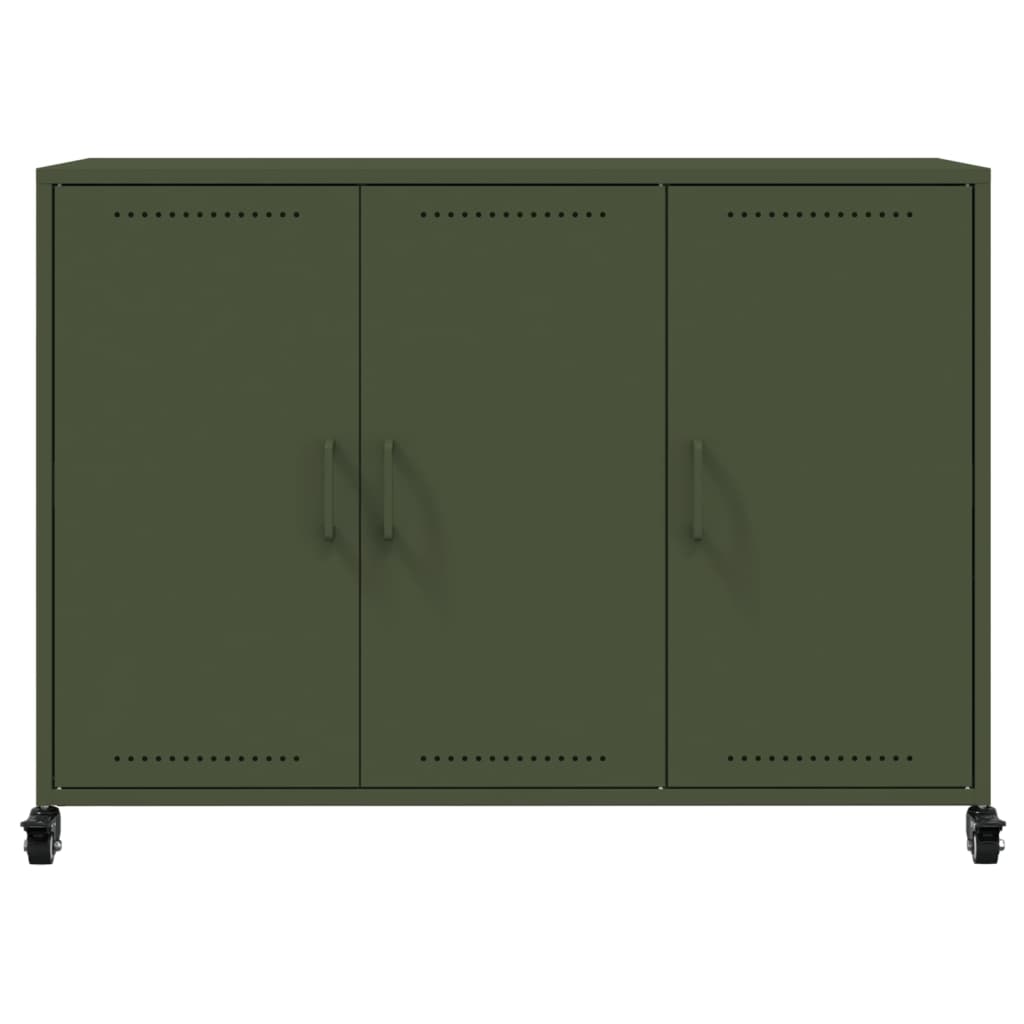 vidaXL Dulap, verde măsliniu, 100,5x39x72 cm, oțel
