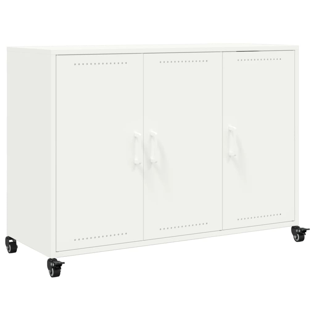 vidaXL Dulap, alb, 100,5x39x72 cm, oțel