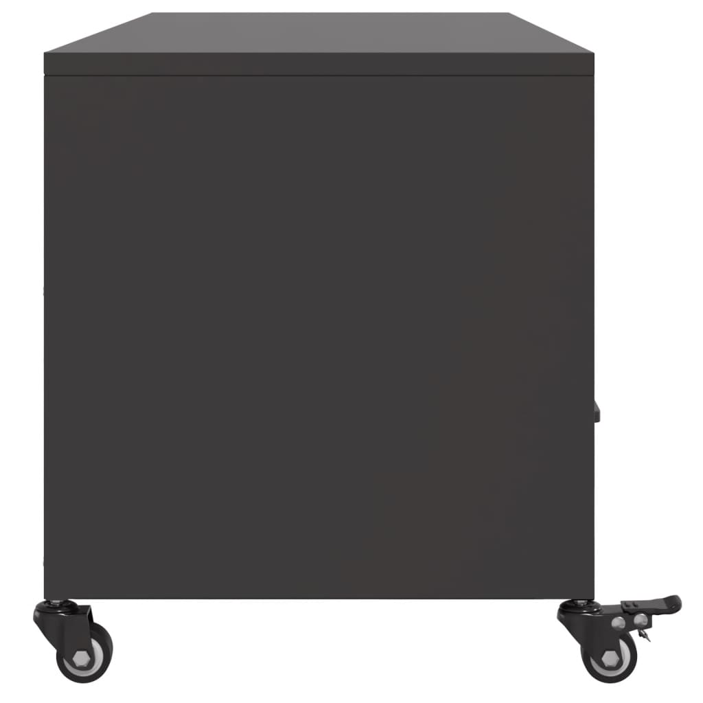 vidaXL Dulap TV, negru, 100,5x39x43,5 cm, oțel