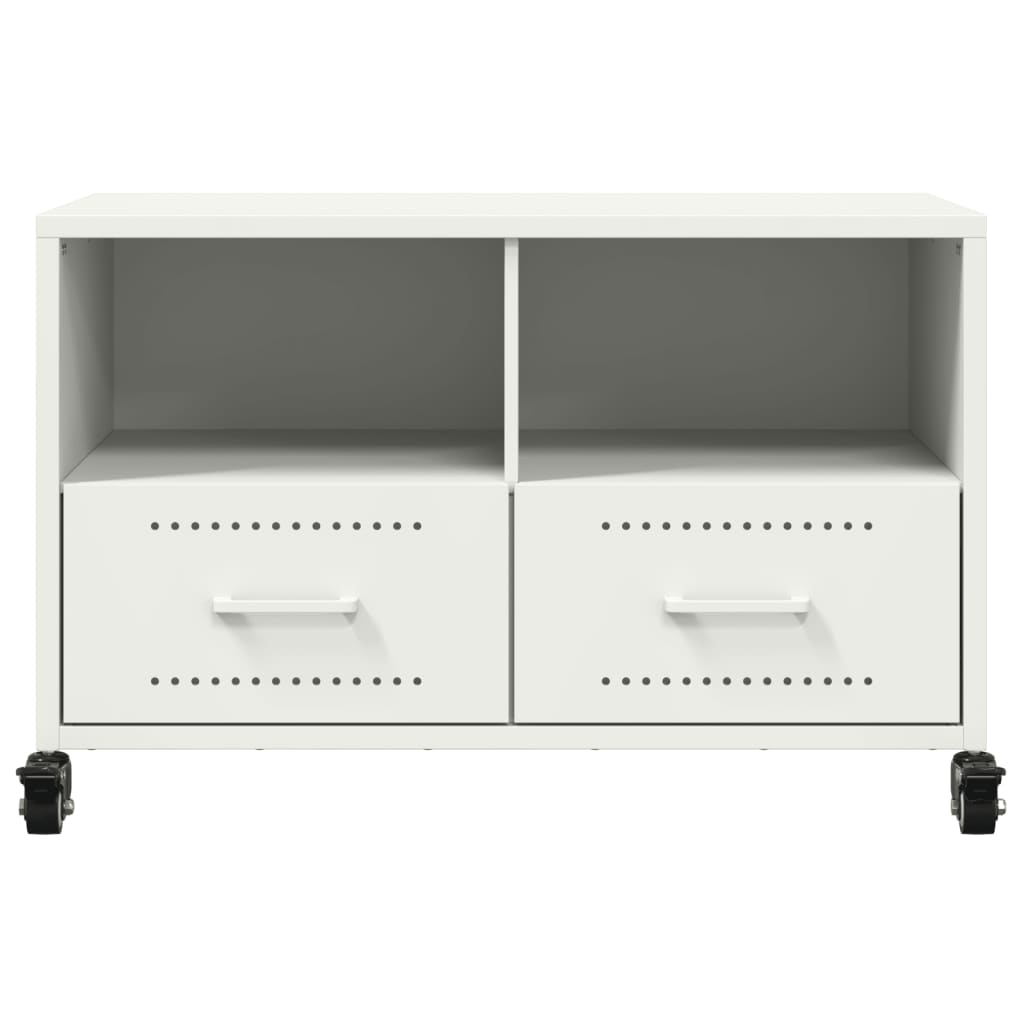vidaXL Dulap TV, alb, 68x39x43,5 cm, oțel vidaXL Dulap TV, alb, 68x39x43,5 cm, oțel
