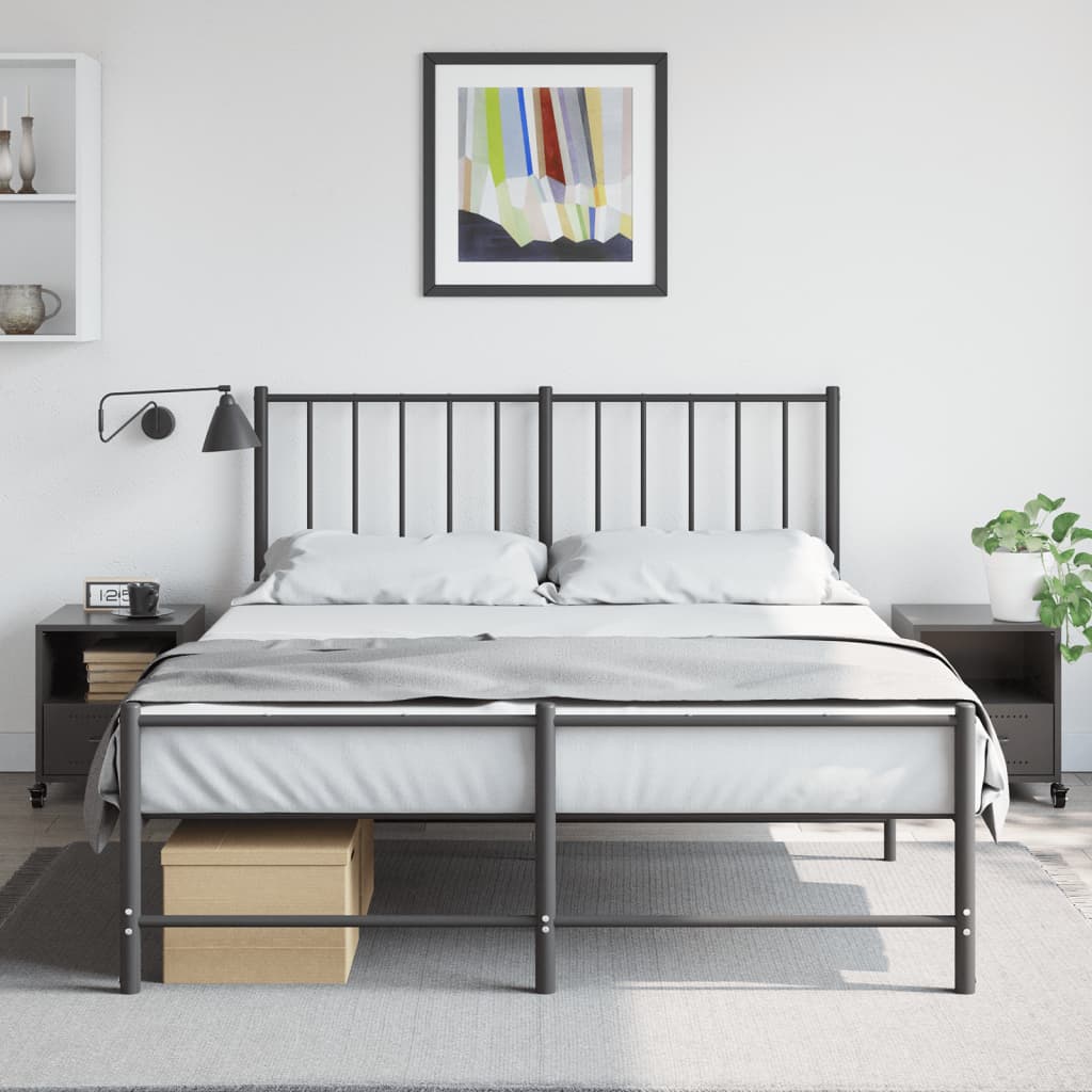 vidaXL Noptiere, 2 buc., negru, 36x39x43,5 cm, oțel vidaXL Noptiere, 2 buc., negru, 36x39x43,5 cm, oțel