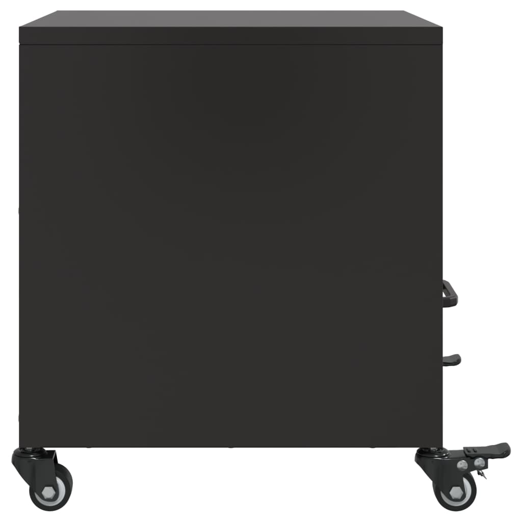 vidaXL Noptiere, 2 buc., negru, 36x39x43,5 cm, oțel vidaXL Noptiere, 2 buc., negru, 36x39x43,5 cm, oțel