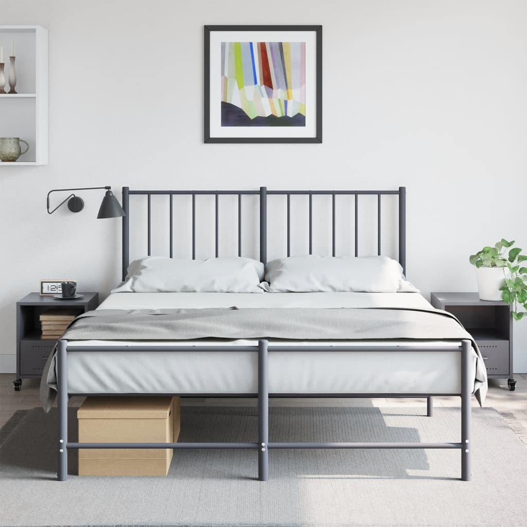 vidaXL Noptiere, 2 buc., antracit, 36x39x43,5 cm, oțel vidaXL Noptiere, 2 buc., antracit, 36x39x43,5 cm, oțel