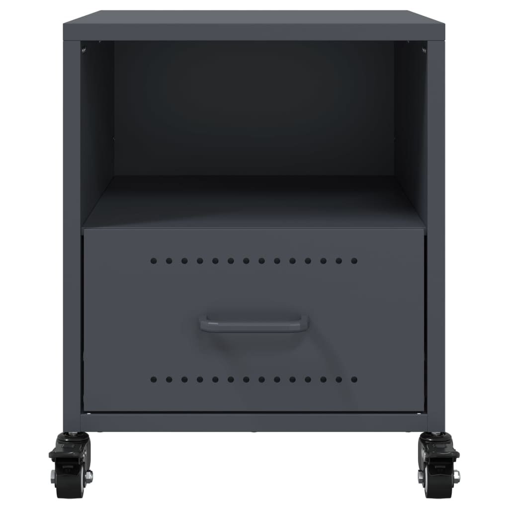 vidaXL Noptiere, 2 buc., antracit, 36x39x43,5 cm, oțel vidaXL Noptiere, 2 buc., antracit, 36x39x43,5 cm, oțel