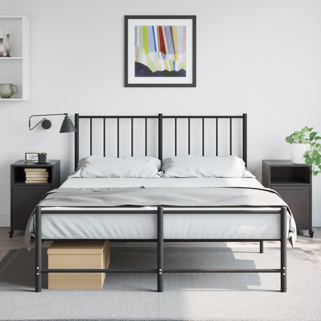 vidaXL Noptiere, 2 buc., negru, 36x39x59 cm, oțel vidaXL Noptiere, 2 buc., negru, 36x39x59 cm, oțel