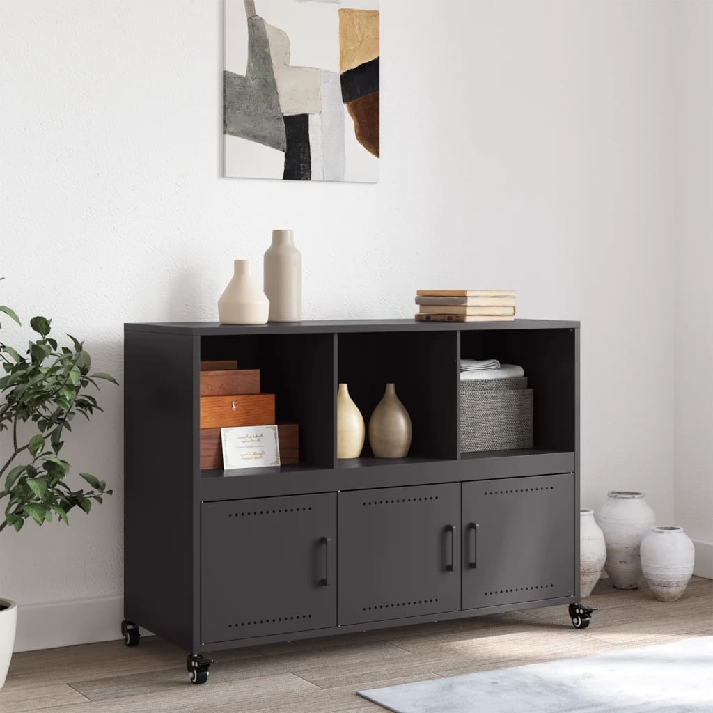vidaXL Dulap, negru, 100,5x39x72 cm, oțel